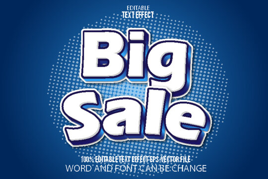 Big Sale Editable Text Effect Flat Gradient Style
