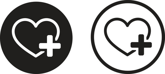 Obraz premium Favorites icon set in two styles isolated on white background