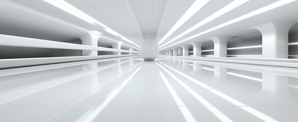 white room interior view white studio abstract background