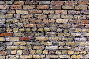 wall made of old sand-lime brick as a background
