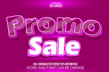 Promo Sale Editable Text Effect Modern Style