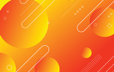 Abstract colorful geometric background. Orange and yellow elements with gradient.