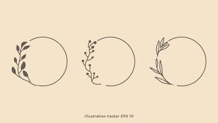 Floral ornamental doodle dividers, vintage hand drawn tribal arrow and calligraphic deco border vector set isolated on cream color  background. Vector Illustration EPS 10