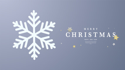 Merry Christmas and Happy New Year with snowflakes background ,element in Christmas holiday , Flat Modern design , illustration Vector EPS 10