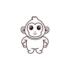 cute monkey coloring set