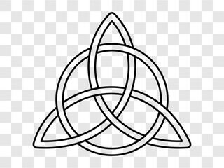 Celtic trinity icon. Triquetra symbol. Vector illustration isolated on transparent background