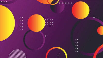 Obraz premium Abstract minimal gradient geometric circle background