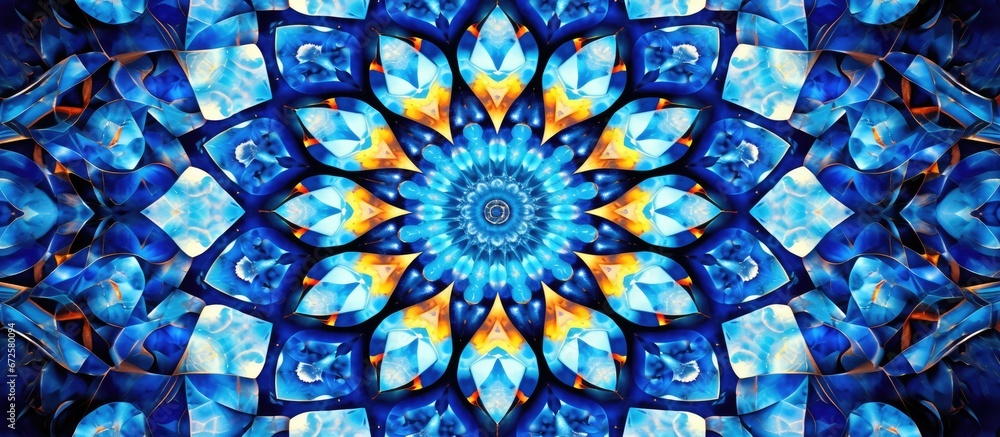 Poster utilize the kaleidoscopic pattern in the design