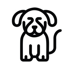 Line Puppy Icon 