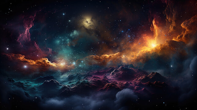 Uhd Image Of A Space Dark But Happy Colors, Background Image, Hd