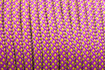 Colorful climbing rope as a pattern, texture, background