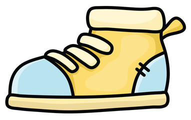 Cute Baby Shoe, Cute Baby Items and Toy Accessories Vector Illustration, Cute Baby Equipment, Accessories, and Toy Item