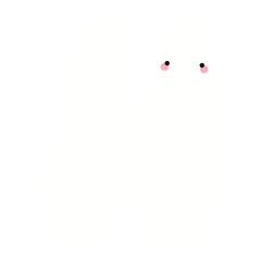 Cute ghost alphabet M