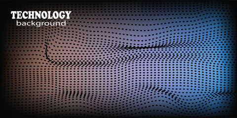 Dotted halftone waves. Abstract liquid shapes, wave effect dotted gradient texture waves isolated vector symbols set. Halftone graphic dots waves. Wave dotted halftone, creative shape abstract vector