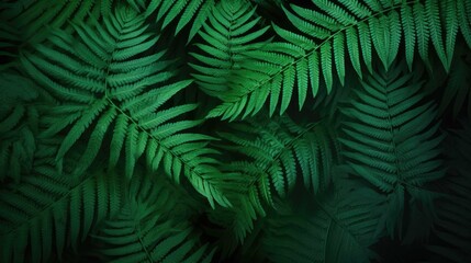 green fern leaves background