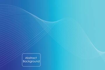 Abstract blue background with wavy lines. Vector illustration for your design. Elegant background for business tech presentations.