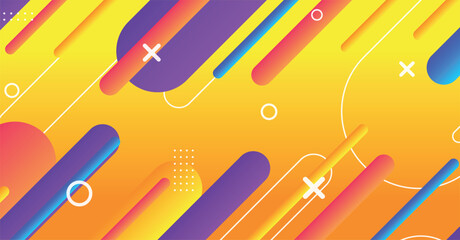 Abstract minimal geometric shape background with gradient