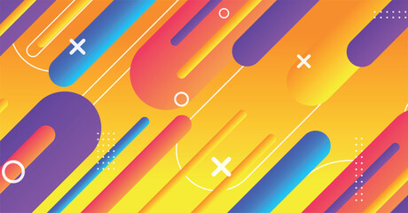 Abstract minimal geometric shape background with gradient