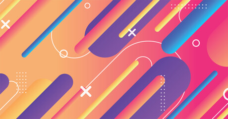 Abstract minimal geometric shape background with gradient
