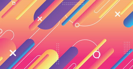 Abstract minimal geometric shape background with gradient