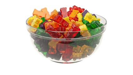 Gummy bear in a bowl