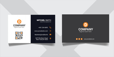 modern business card design template for infographics