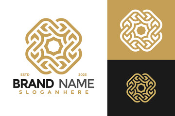 Luxury ornamental Logo design vector symbol icon illustration