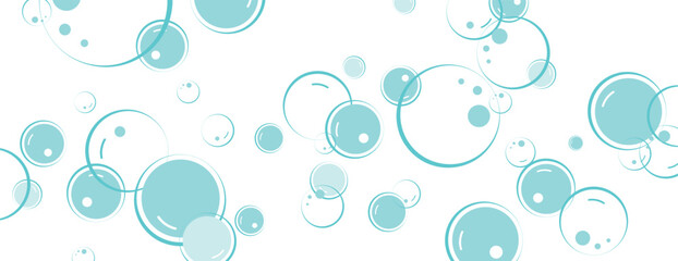 cute background with flying soap bubbles - obrazy, fototapety, plakaty