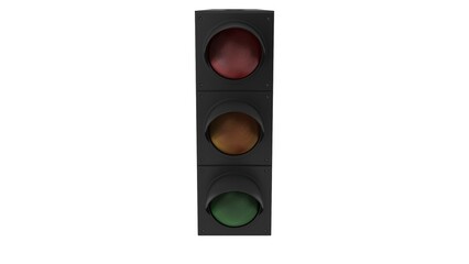 traffic light on white