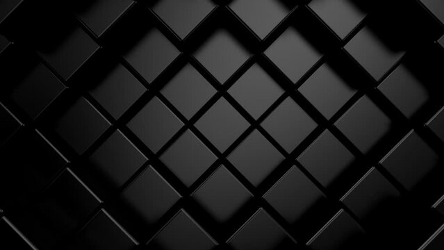 Background of Boxes. Abstract motion, loop, two color, 3d rendering, 4k resolution
