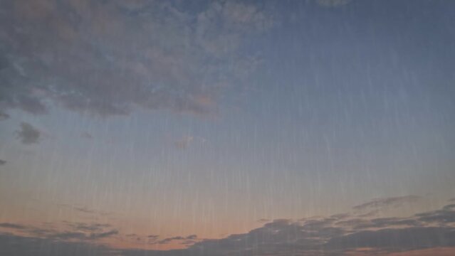 timelapse of the sky of cute sunset rain for weather forecast