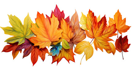 Naklejka na ściany i meble Colorful autumn leaves Ai Generative
