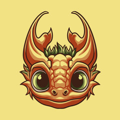 Dragon Head mascot great illustration for your branding business