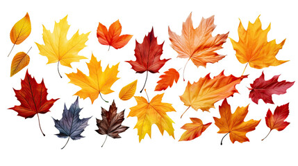 Fototapeta premium Colorful autumn leaves Ai Generative