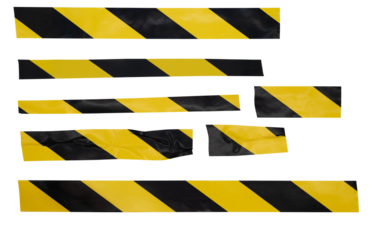 Black and yellow security tape