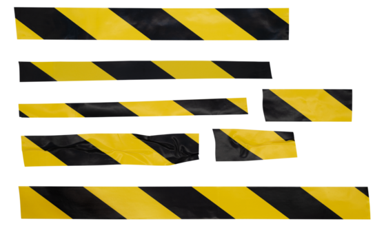 Black and yellow security tape