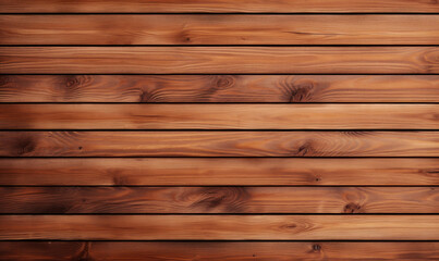 Obraz premium Wood background banner panorama- Brown acoustic panels, wooden boards panel pattern texture
