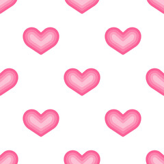 Pink heart seamless pattern background.