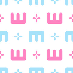 Obraz premium Abstract modern shapes seamless pattern background.