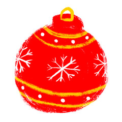 Christmas watercolorelement. Holiday clipart for CHristmas card, sticker, banner and print.