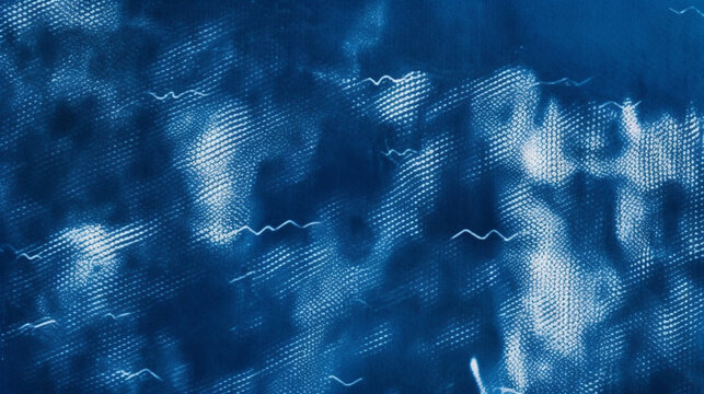 Net cyanotype contact print background