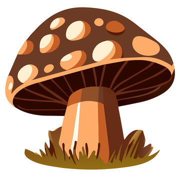 mushroom in illustration style