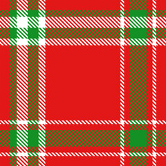 Green Red White Tartan Plaid Christmas Pattern Seamless. Checkered fabric texture for flannel shirt, skirt, blanket
