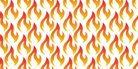 yellow fire flame seamless pattern