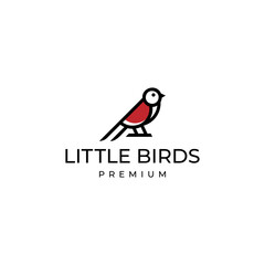 Cute Bird logo icon design vector template