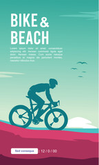 Great elegant vector editable bicycle race with beautiful nature poster background design for your championship community event	