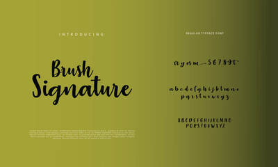 Best Alphabet Painting Paint Brush Beauty Script Logotype Font lettering handwritten
