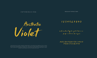 Best Alphabet Painting Paint Brush Beauty Script Logotype Font lettering handwritten