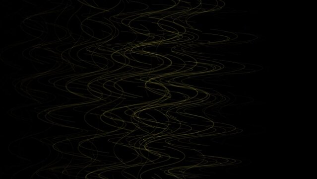 金色の線でできた雲が漂う背景動画