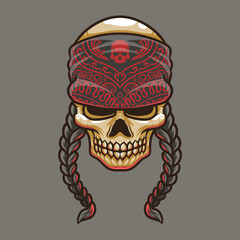 Skull Head mascot great illustration for your branding business
